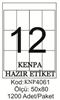 Kenpa A4 Lazer Etiket 50x80 mm