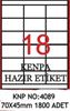 Kenpa A4 Lazer Etiket 70x45 mm	