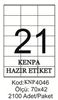 Kenpa A4 Lazer Etiket 70x42 mm